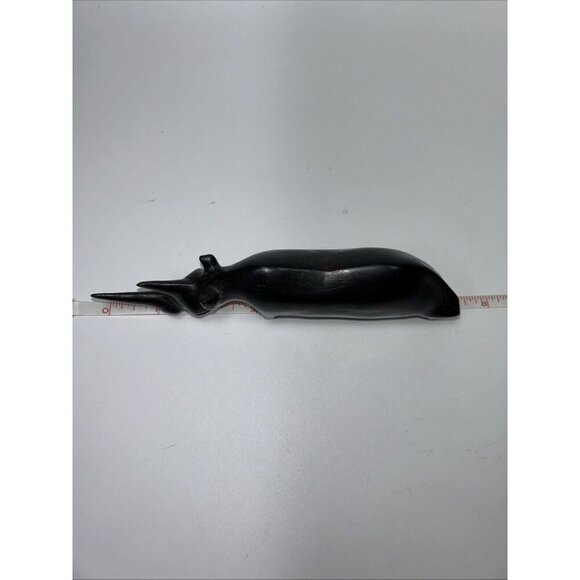 Hand Carved Rhinoceros Iron Wood Mahogany 7” - Picture 2 of 9